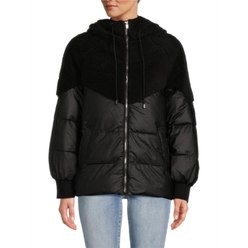 Nvlt Faux Fur Hooded Puffer Jacket