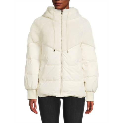 Nvlt Faux Fur Hooded Puffer Jacket