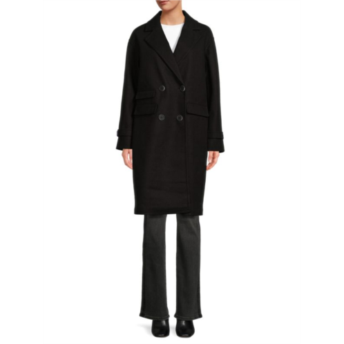 Nvlt Double Breasted Faux Wool Military Coat
