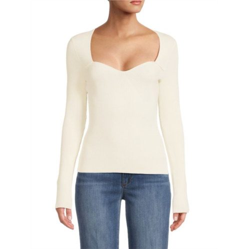 Veronica Beard Gladys Solid Rib Knit Sweater