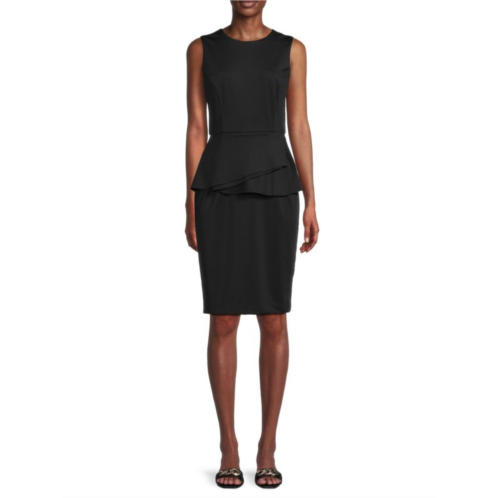 Donna Karan Envelope Peplum Midi Dress