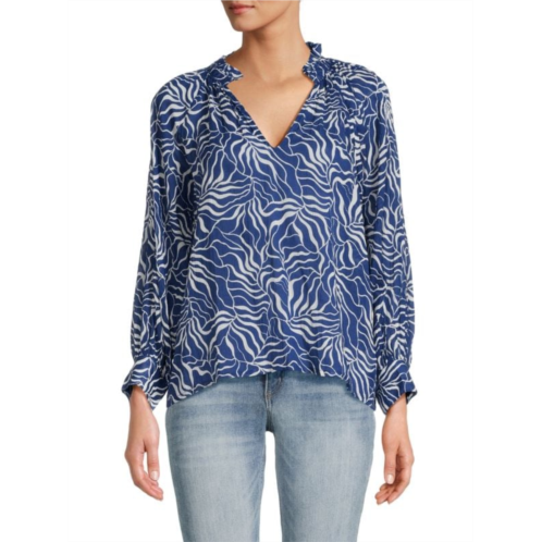 Joie Stow Printed Cotton Blouse