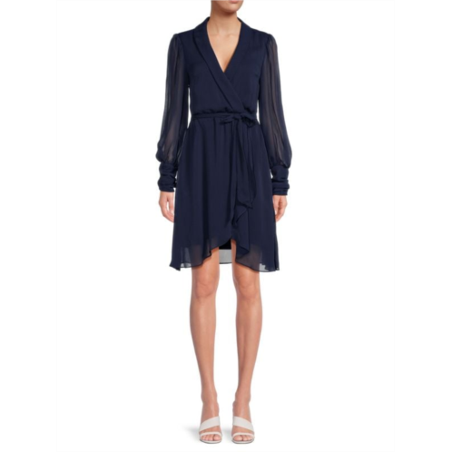 Julia jordan Shawl Lapel Belted Wrap Dress