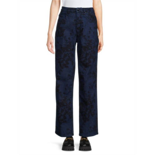 Love Moschino High Rise Floral Jeans