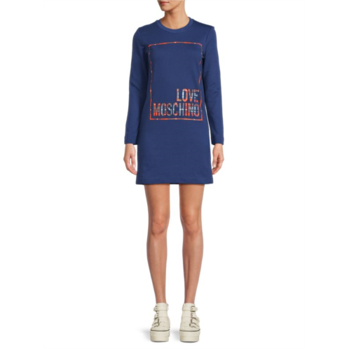Love Moschino Logo Graphic T Shirt Dress