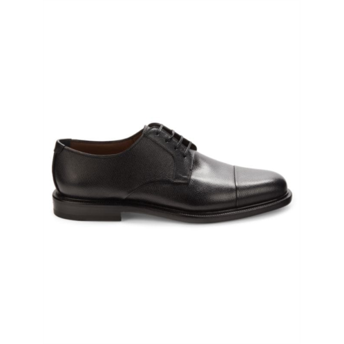 FERRAGAMO Regal Cap Toe Leather Derby Shoes