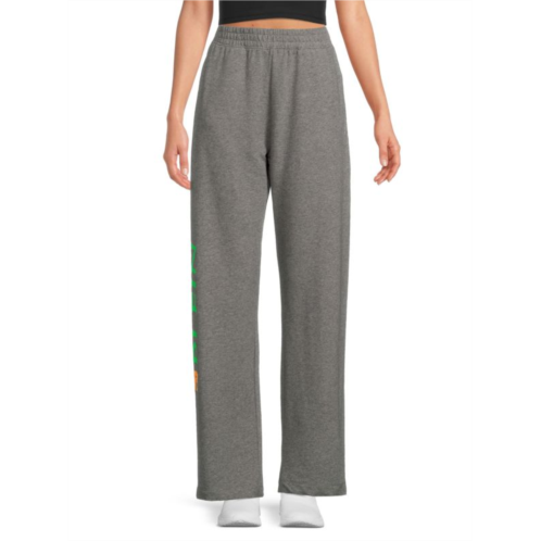 Plein Sport Wide Leg Logo Sweatpants