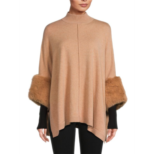 Saks Fifth Avenue Faux Fur Trim Sweater