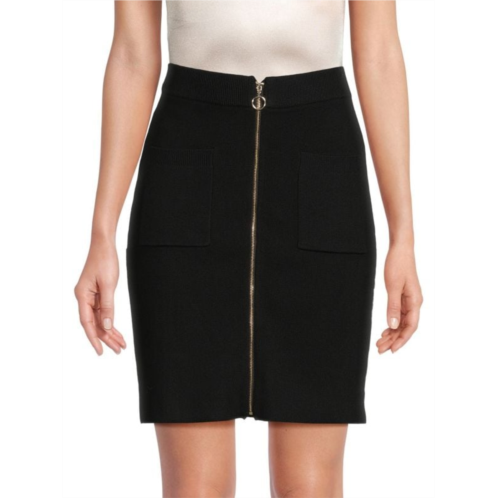 Saks Fifth Avenue Zip Front Knit Skirt