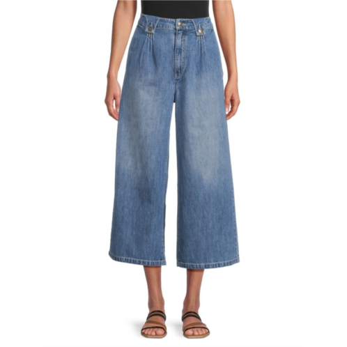 Joie Porter Crop Wide Leg Jeans