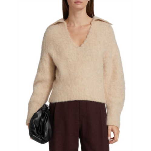 Vince Brushed Alpaca Blend Knit Pullover Sweater