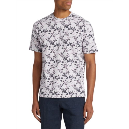 Saks Fifth Avenue Slim Fit Floral Print T Shirt