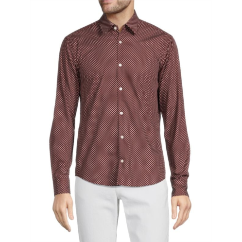 HUGO Slim Fit Micro Ditsy Print Shirt