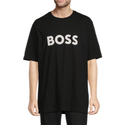 BOSS Tiburt Logo Crewneck T Shirt