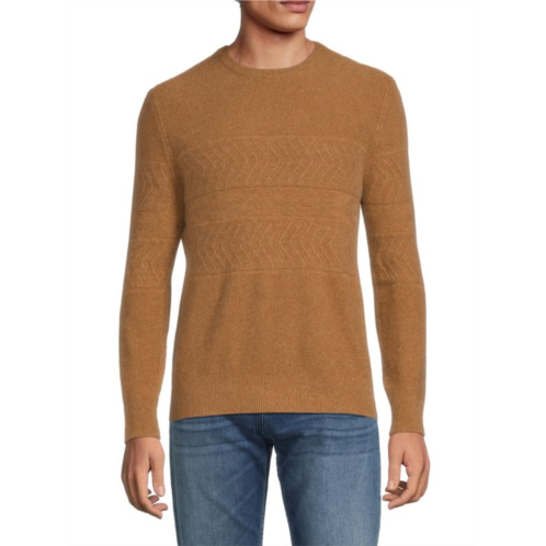 Saks Fifth Avenue Fairisle 100% Cashmere Crewneck Sweater