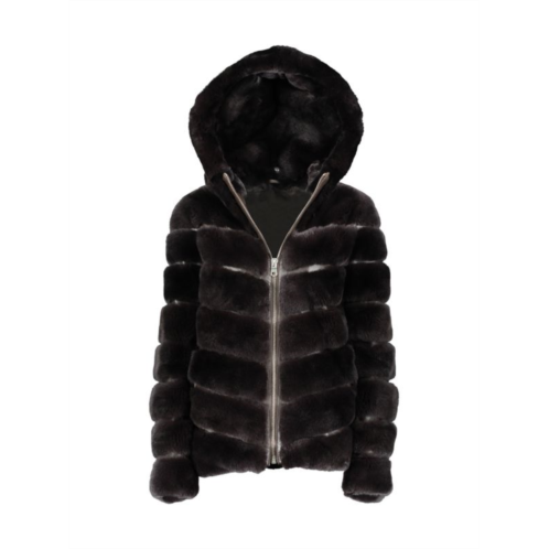 WOLFIE FURS Made For Generations Reversible Hooded Shearling Jacket