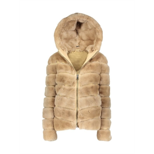 WOLFIE FURS Made For Generations Reversible Hooded Shearling Jacket