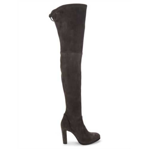 Stuart Weitzman Highland Block Heel Suede Over The Knee Boots