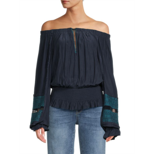 Ramy Brook ?Keely Off Shoulder Peplum Blouse