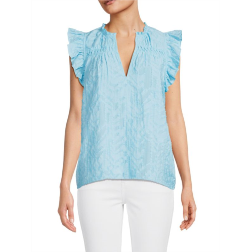 Ramy Brook Wendy Flutter Sleeve Shift Top