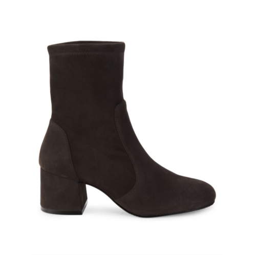 Stuart Weitzman Sleek Suede Sock Booties