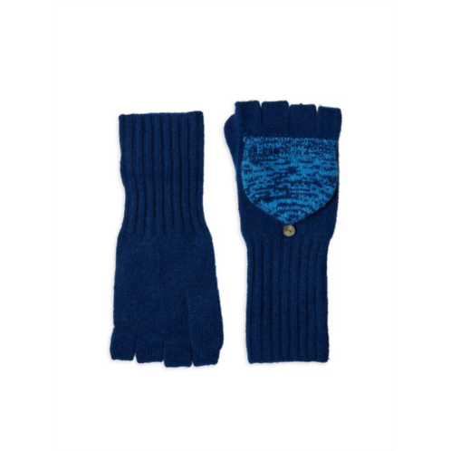 Amicale Two Tone Cashmere Flip Top Mittens