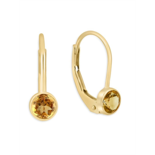 Effy 14K Yellow Gold & Citrine Clip On Earrings