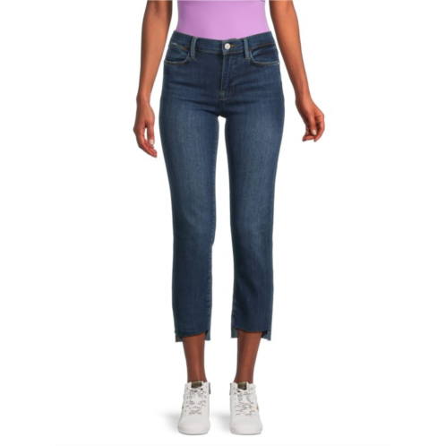 Frame High Rise Cropped Straight Jeans