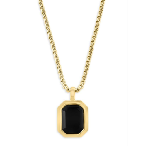 Effy 14K Goldplated Sterling Silver & Onyx Pendant Necklace