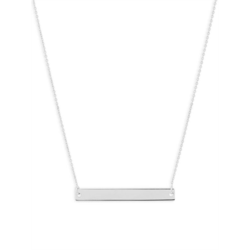 Saks Fifth Avenue 14K White Gold Bar Forzantina Chain Necklace