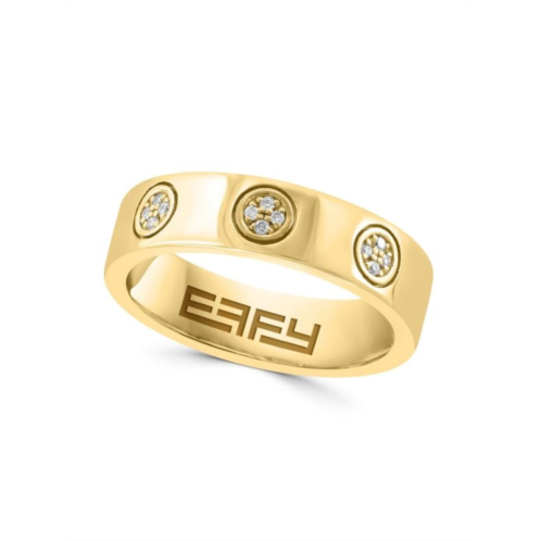 Effy ENY 14K Goldplated Sterling Silver & 0.05 TCW Diamond Ring