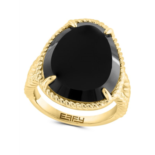 Effy ENY 14K Goldplated Sterling Silver & Onyx Ring