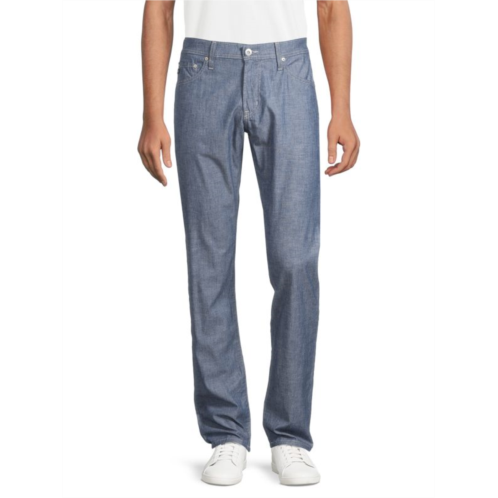AG Jeans High Rise Modern Slim Fit Chambray Jeans