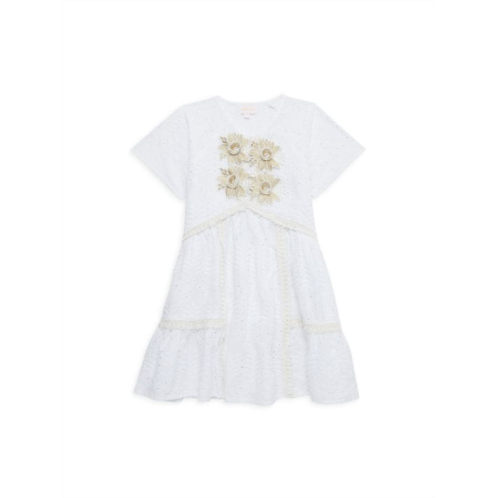 Ranee  s Little Girls & Girls Flower Applique Lace Dress