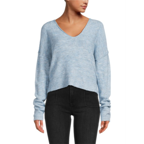 Stitchdrop Brunch V Neck Drop Shoulder Sweater