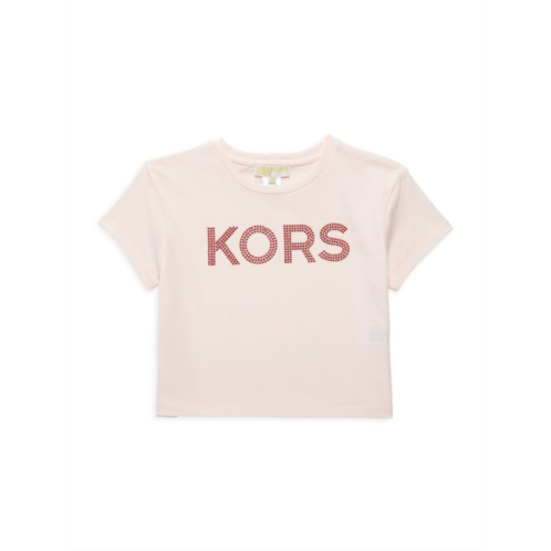 Michael Kors Little Girls & Girls Embellished Logo Tee