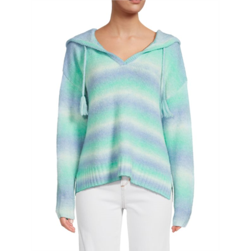 Lisa Todd Color Cloud Striped Sweater Hoodie