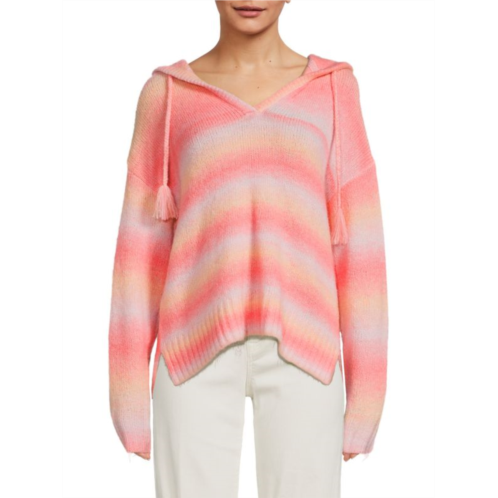 Lisa Todd Color Cloud Striped Sweater Hoodie
