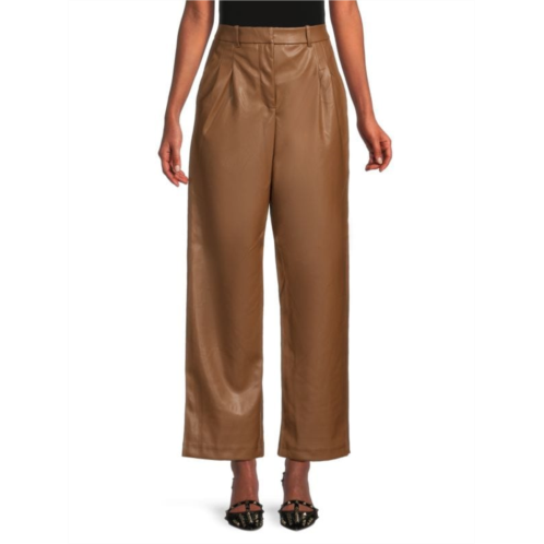 RD style Brynn High Rise Vegan Leather Pleated Pants