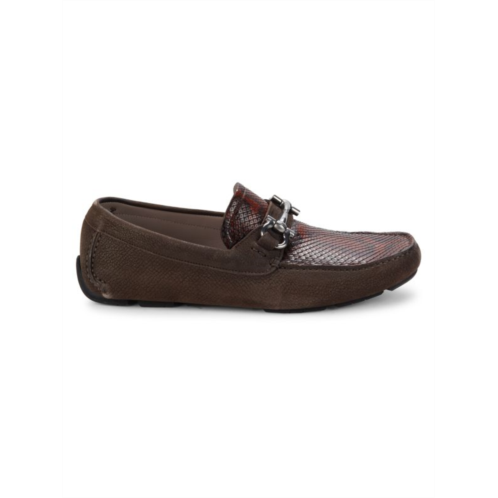 FERRAGAMO Leather Bit Driving Loafers