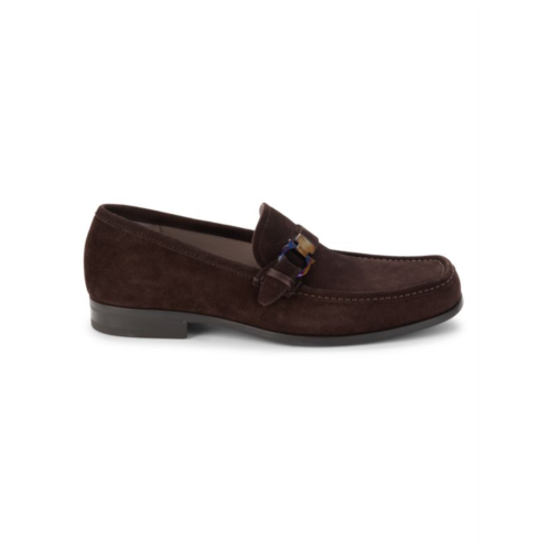 FERRAGAMO Gancini Suede Loafers