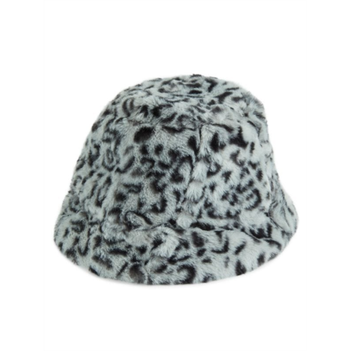 Eugenia Kim Charlie Leopard Print Faux Fur Bucket Hat