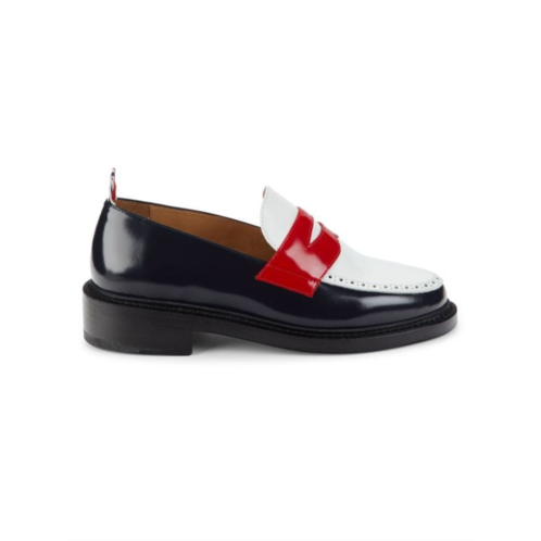 Thom Browne Colorblock Patent Leather Loafers