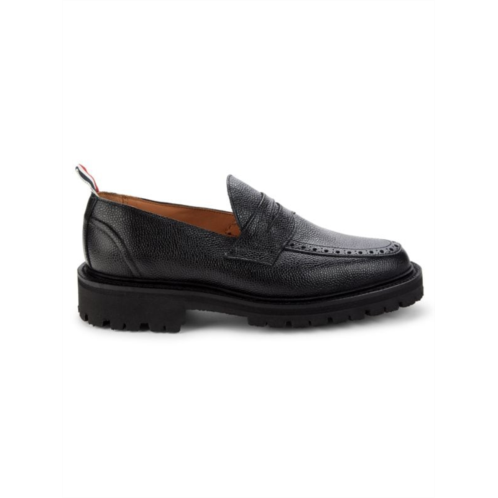 Thom Browne Grained Leather Penny Loafers