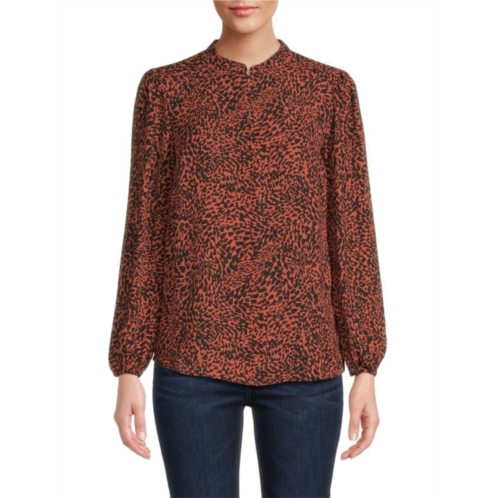 nanette nanette lepore Print Puff Sleeve Blouse