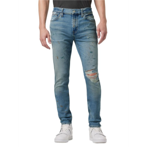 Hudson Axl Slim-Fit Distressed Stretch Jeans