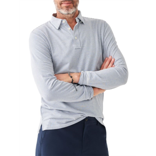 Faherty Brand Movement Long Sleeve Polo Shirt