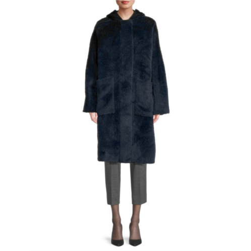 Piazza Sempione Faux Fur Hooded Coat