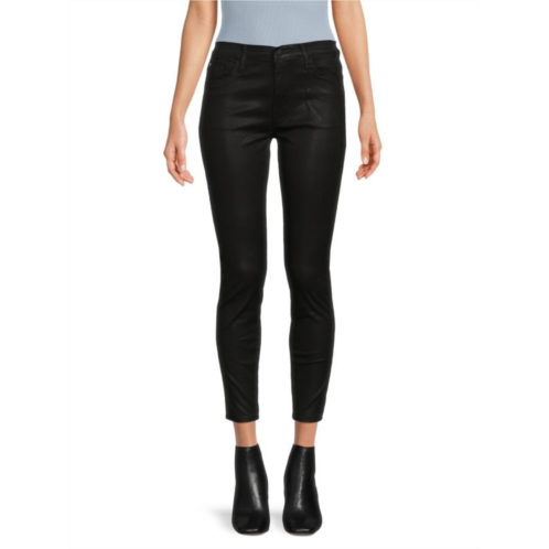 Hudson Blair Mid Rise Coated Ankle Skinny Jeans