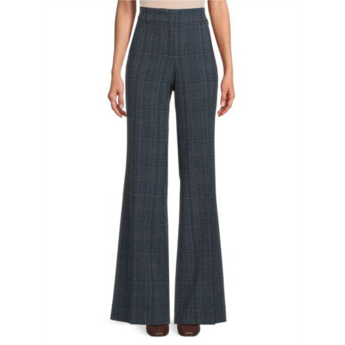 Piazza Sempione Plaid Wide Leg Pants